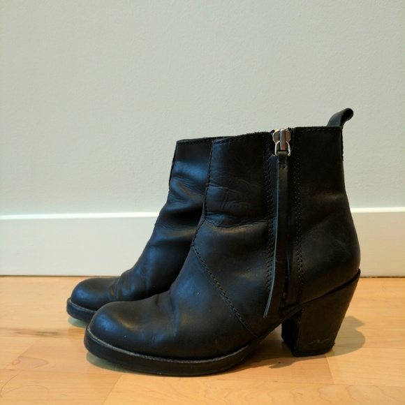 Acne Studios Shoes - Acne black booties with external side zip
