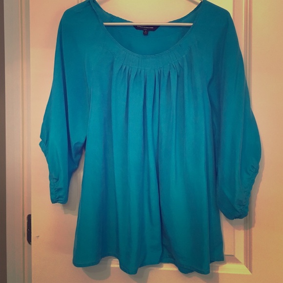 Aqua satin tunic