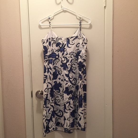 Cute Floral dress blue & white sz. 13 - Picture 2 of 4