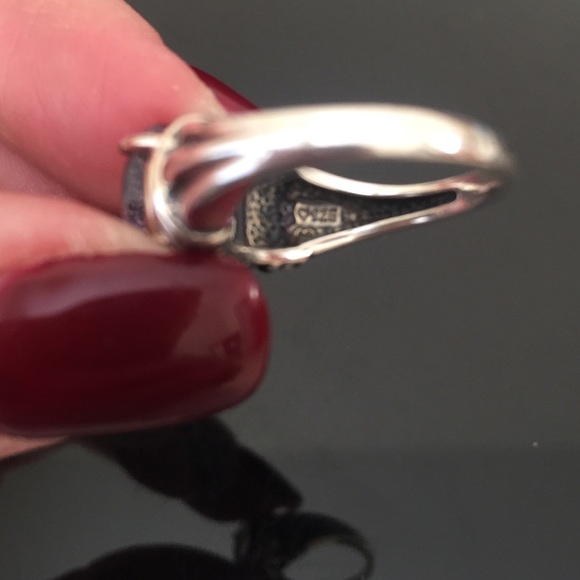 Sterling Silver Purple Stone ring 6 - Picture 2 of 4