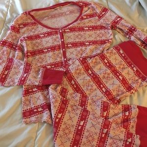 Victoria secret thermal pajama set