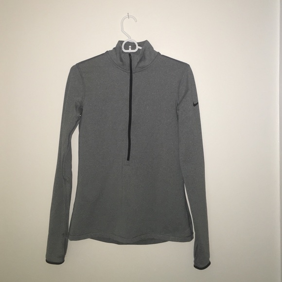 Grey Nike Pro Half Zip