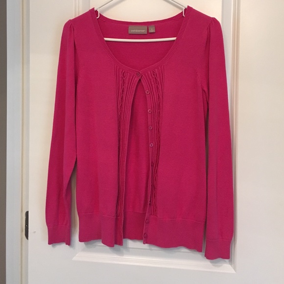 Pink cardigan with front detail