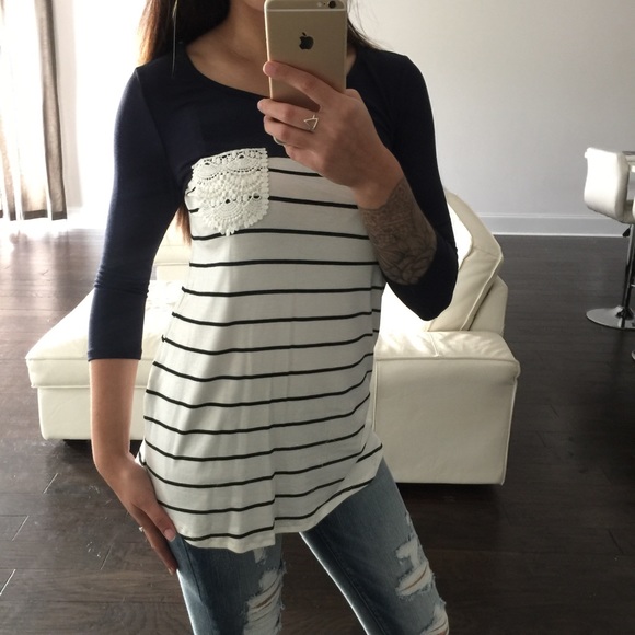 Viscosity Tops - Lace Pocket Baseball Tee