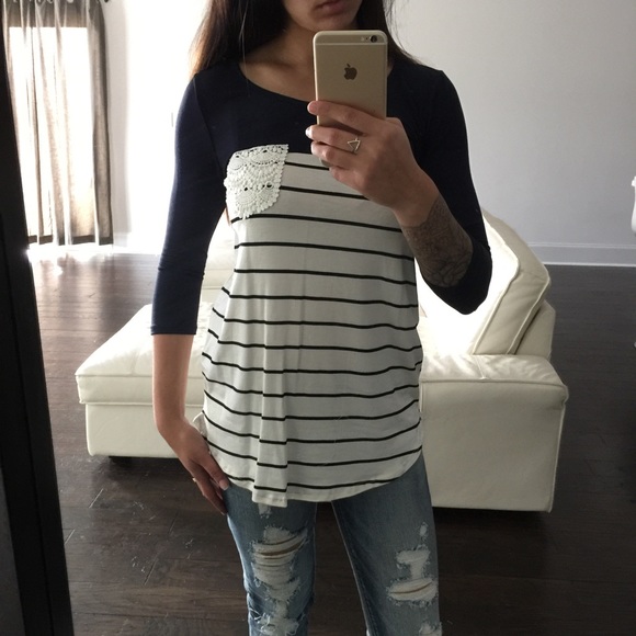 Lace Pocket Baseball Tee - Picture 4 of 4