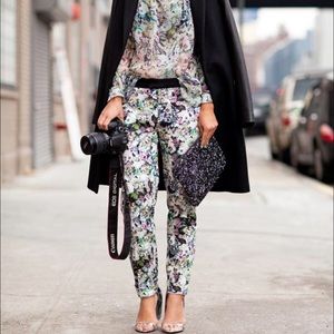 Zara flower trousers