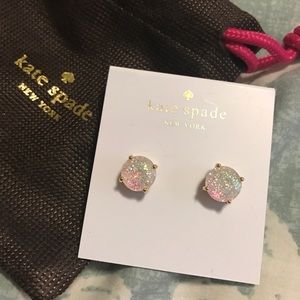 Kate Spade white sparkle earrings ⭐️flash sale⭐️