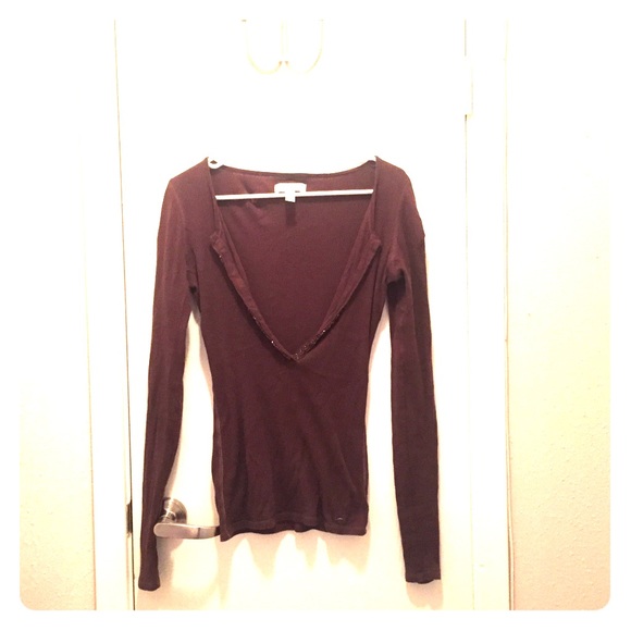 Stunning brown a&f long sleeve top, sz. M - Picture 1 of 4