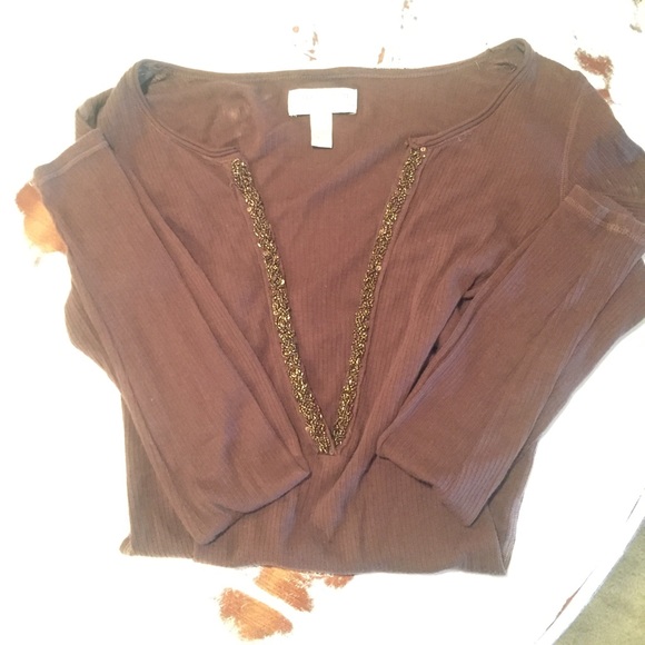 Stunning brown a&f long sleeve top, sz. M - Picture 3 of 4