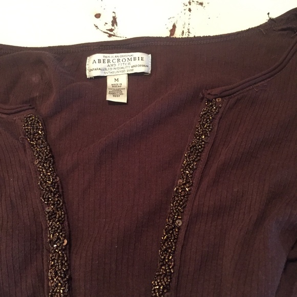 Stunning brown a&f long sleeve top, sz. M - Picture 4 of 4