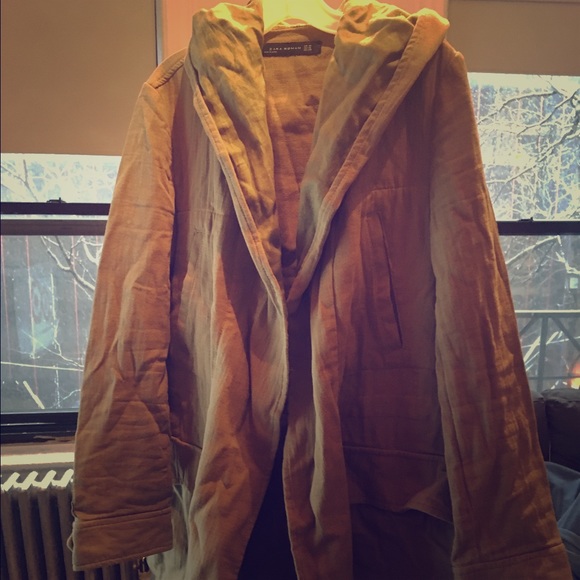 Zara pre owned olive green fall coat!