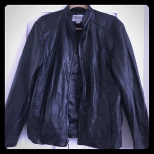 Leather motorcycle jacket