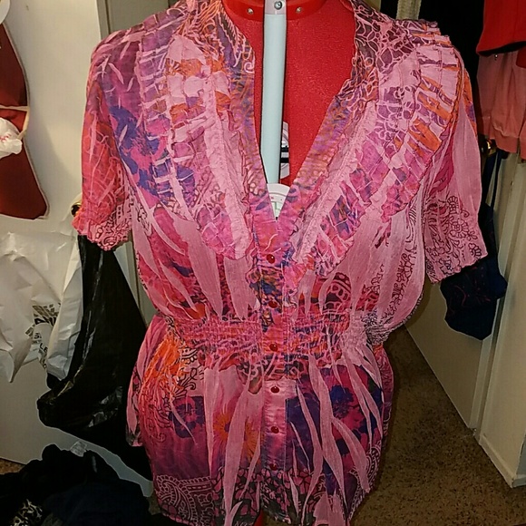 Beautiful plus size sheer top