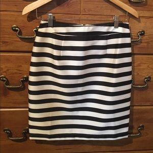 Black and white stripe skirt