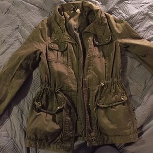 Army Green Jacket with braided detail