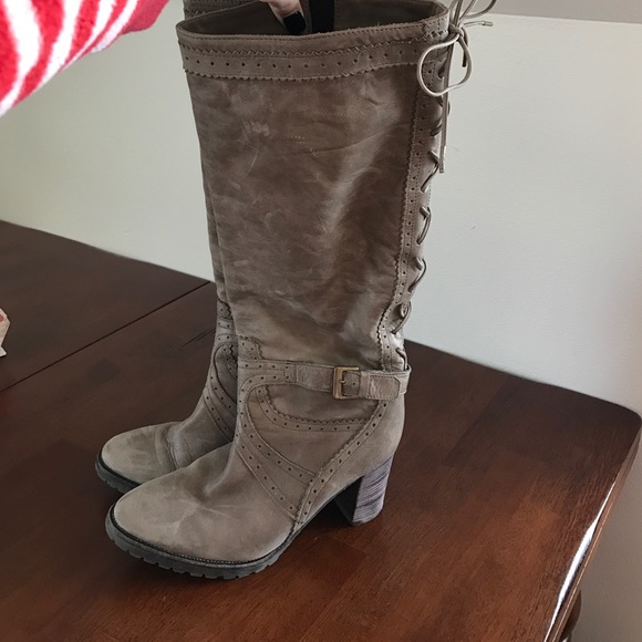 Taupe Fabianelli knee-high boots