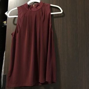 Maroon Ann Taylor sleeveless blouse