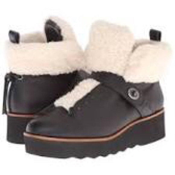 ⚜COACH URBAN HIKER BOOTIE IN LEATHER AND SHEARLING
