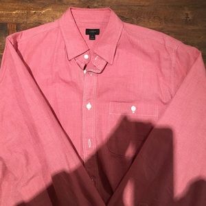 J Crew red chambray long sleeve shirt