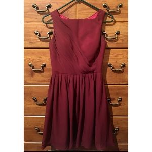 Burgundy Flowy Dress