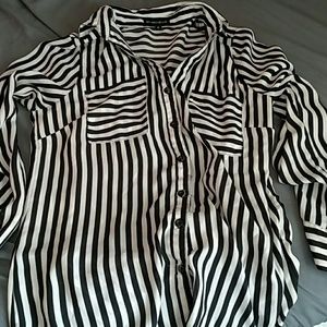 *LAST CHANCE!* Black and White Striped Shirt