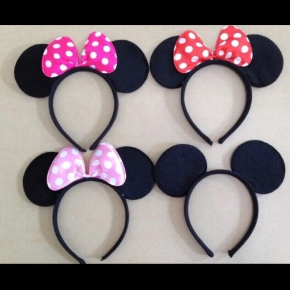 4pcs Mickey Mouse Ears Headband/Minnie Mouse Ears