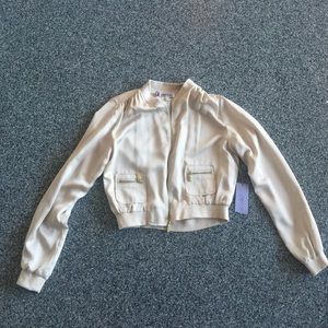 Jennifer Lopez satin bomber jacket size 6