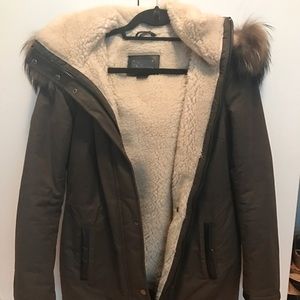 Mackage Jackets & Coats - Mackage Freja Coat in Moss, Shearling, Fur Trim, S Mackage Jackets & Coats - Mackage Freja Coat in Moss, Shearling, Fur Trim, S
