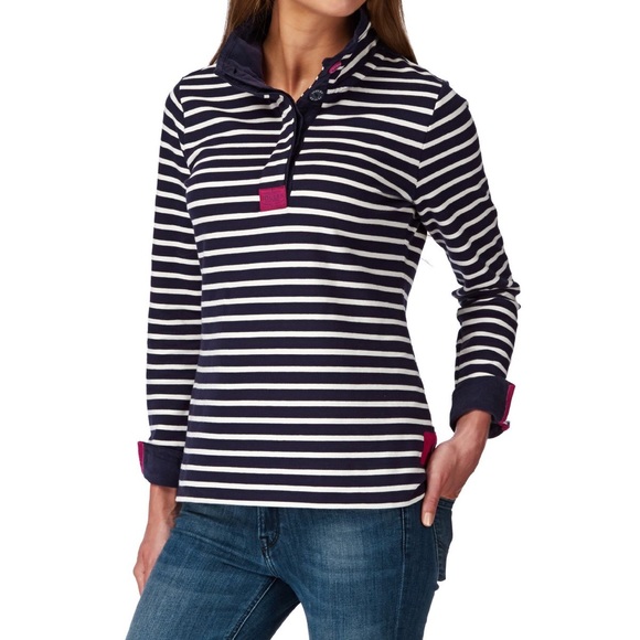 NWT Joules navy + white sweatshirt