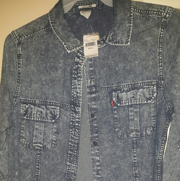 Bleached Levi Denim button down