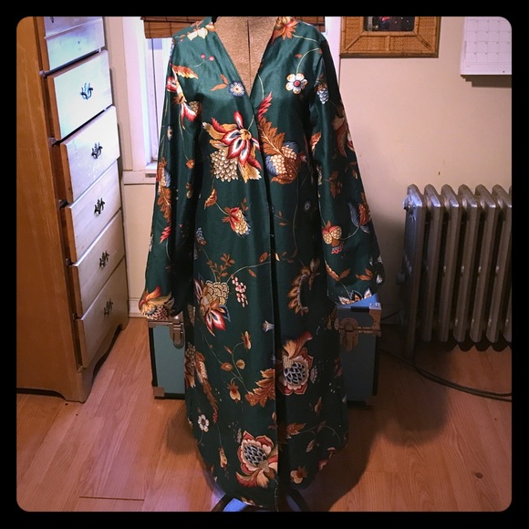 Green Floral Kimono