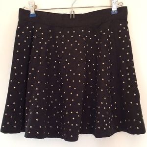 Faux Suede Studded Skirt