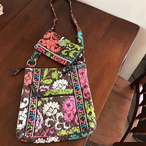 Vera Bradley Lola Hipster and Turn Lock Wallet Set