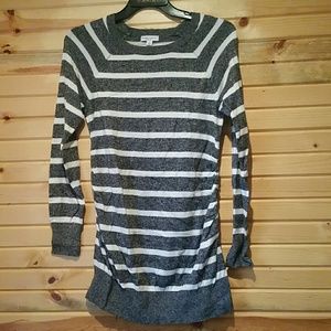 Liz Lange Maternity Tunic sweater striped NEW