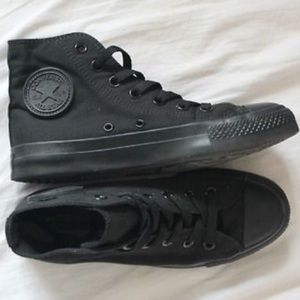 All black Converse High Top Chuck Taylor's