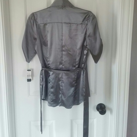 A. Byer gunmetal button-down top - Picture 3 of 3