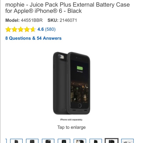 Black iPhone 6 - 6s charging case