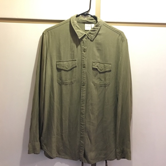 BP button up forest green top - Picture 1 of 3