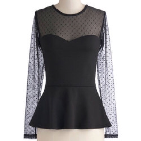 Modcloth "Lost in a Melody" Lace Top