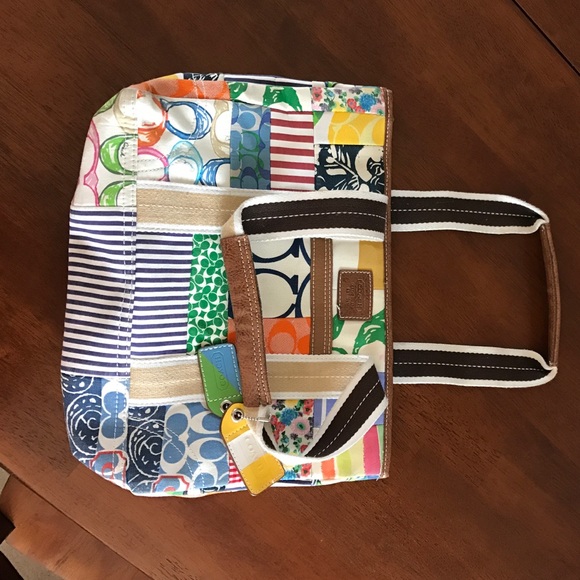Adorable Coach Multi-colored handbag.