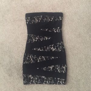 Nude/Black Guess dress