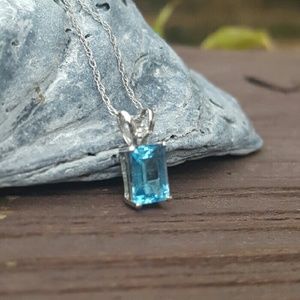 Make me an offer! 14k gold topaz diamond necklace