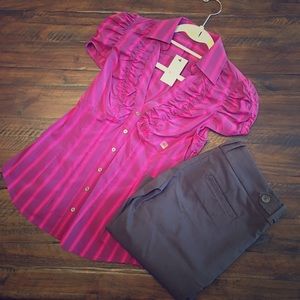 FINAL MARKDOWN - EXPRESS short sleeve blouse