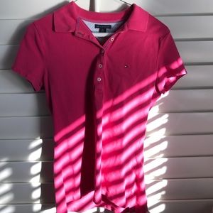Womans Tommy Hilfiger Pink Button Down/ Polo