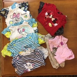 Little girls 3-6 mos and 9 mos Disney outfits