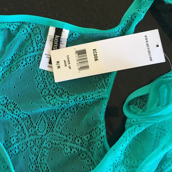 Kensie jade stretch lace adjustable sides coverup - Picture 4 of 4