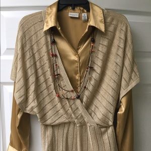 Gold Covington Satiny Blouse