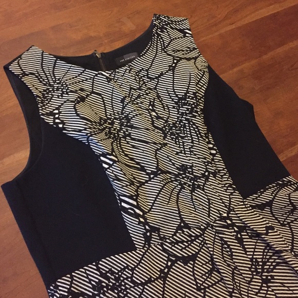 Graphic Black and White Floral Dress