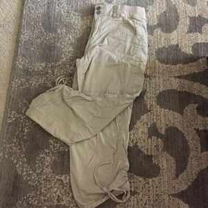 Tan 3/4 length cargo pants