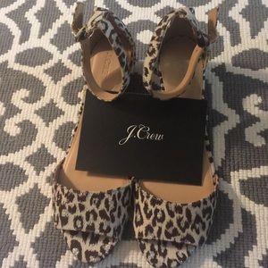 JCrew Leopard Print Sandal